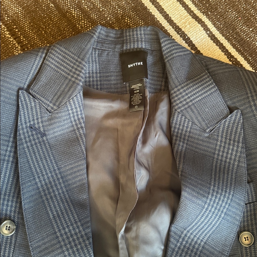 SMYTHE Double Breast Blazer in Navy - Picture 2 of 6